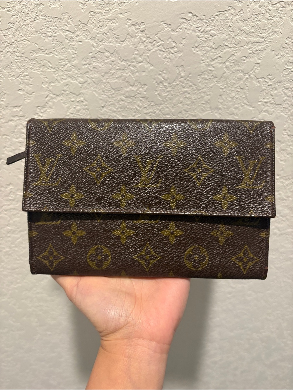 Louis Vuitton Monogram Canvas Fold-Over Wallet - Brown/Gold